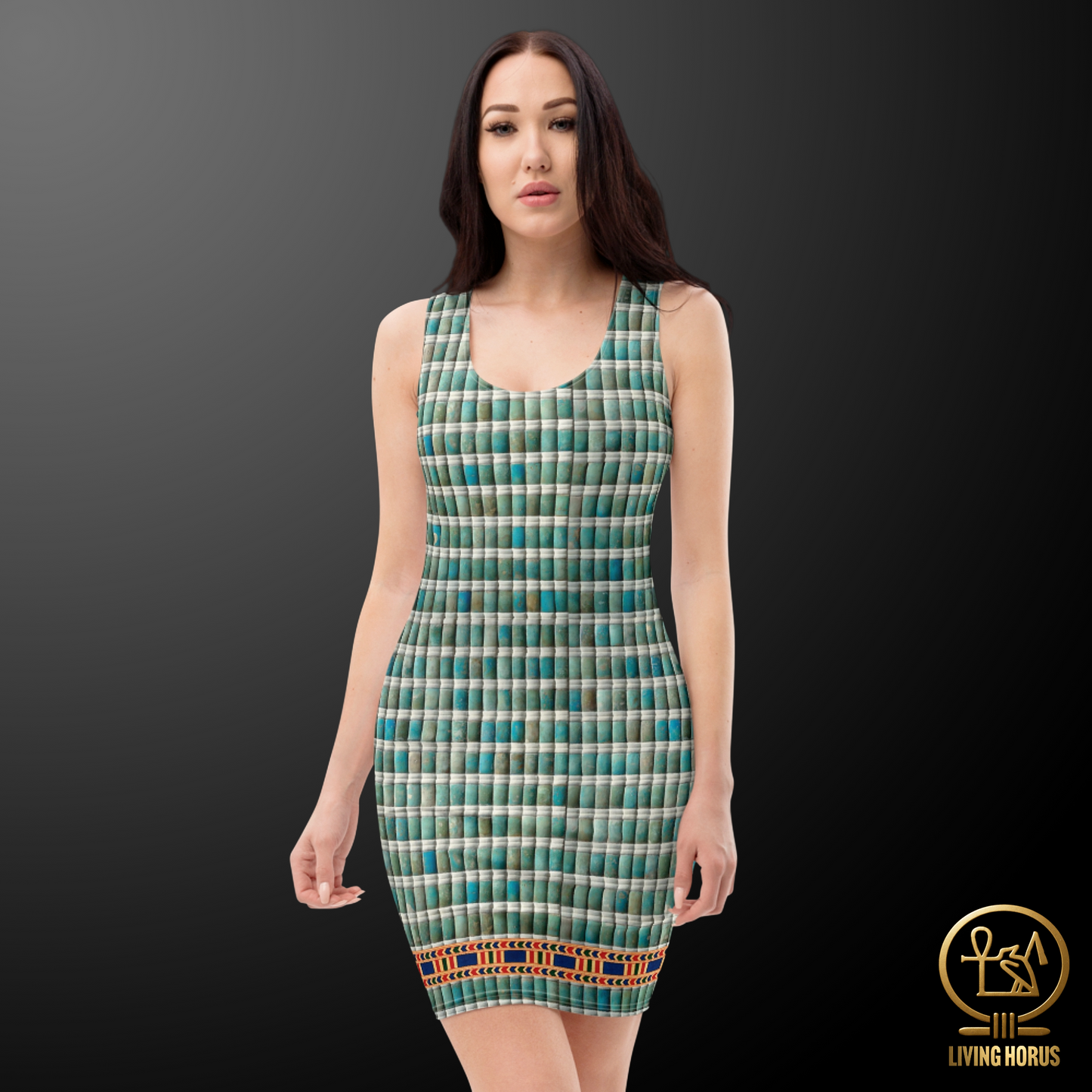 Egyptian Faience Pharaoh Bodycon Dress