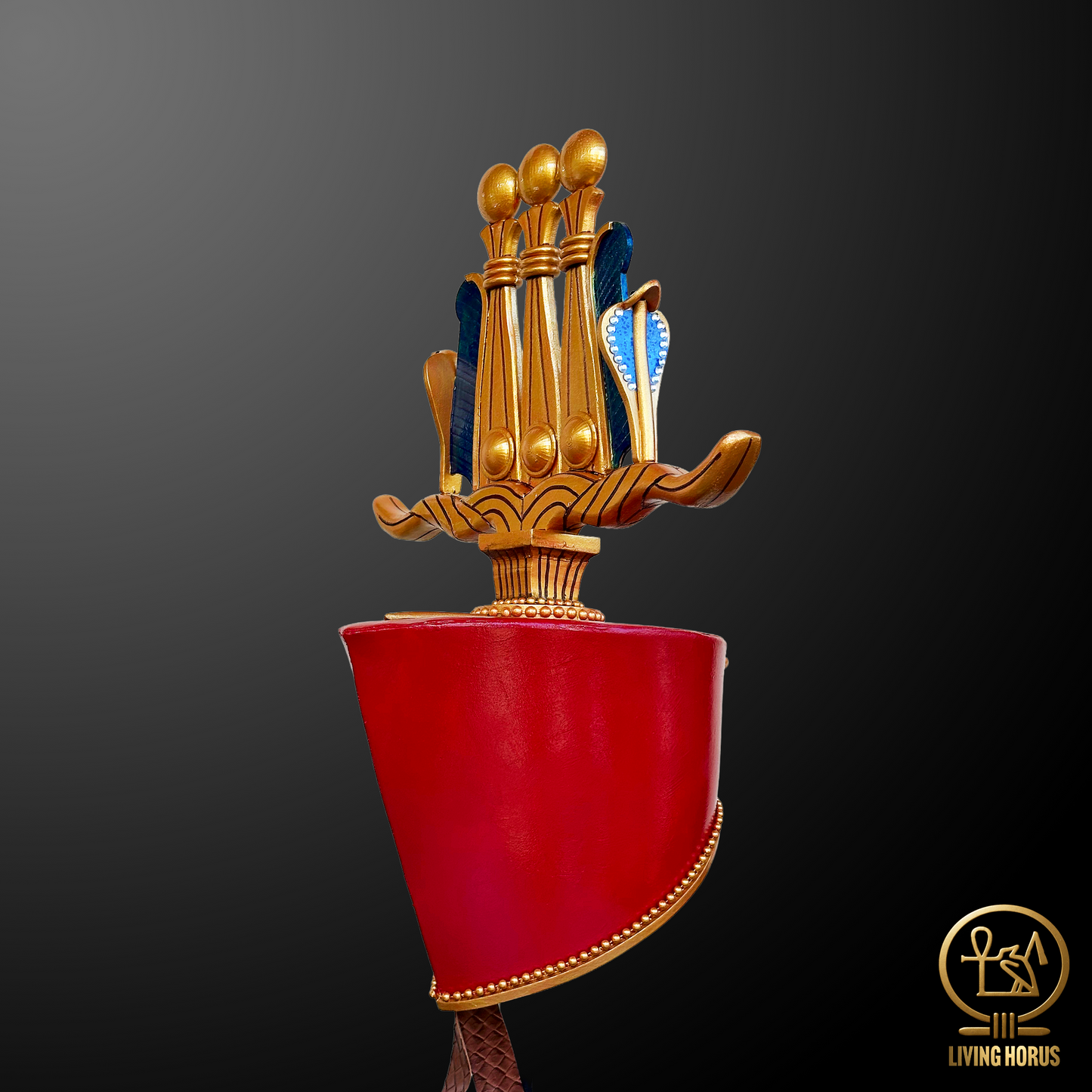 Ancient Egyptian Pharaoh Ptolemy Hemhem Crown