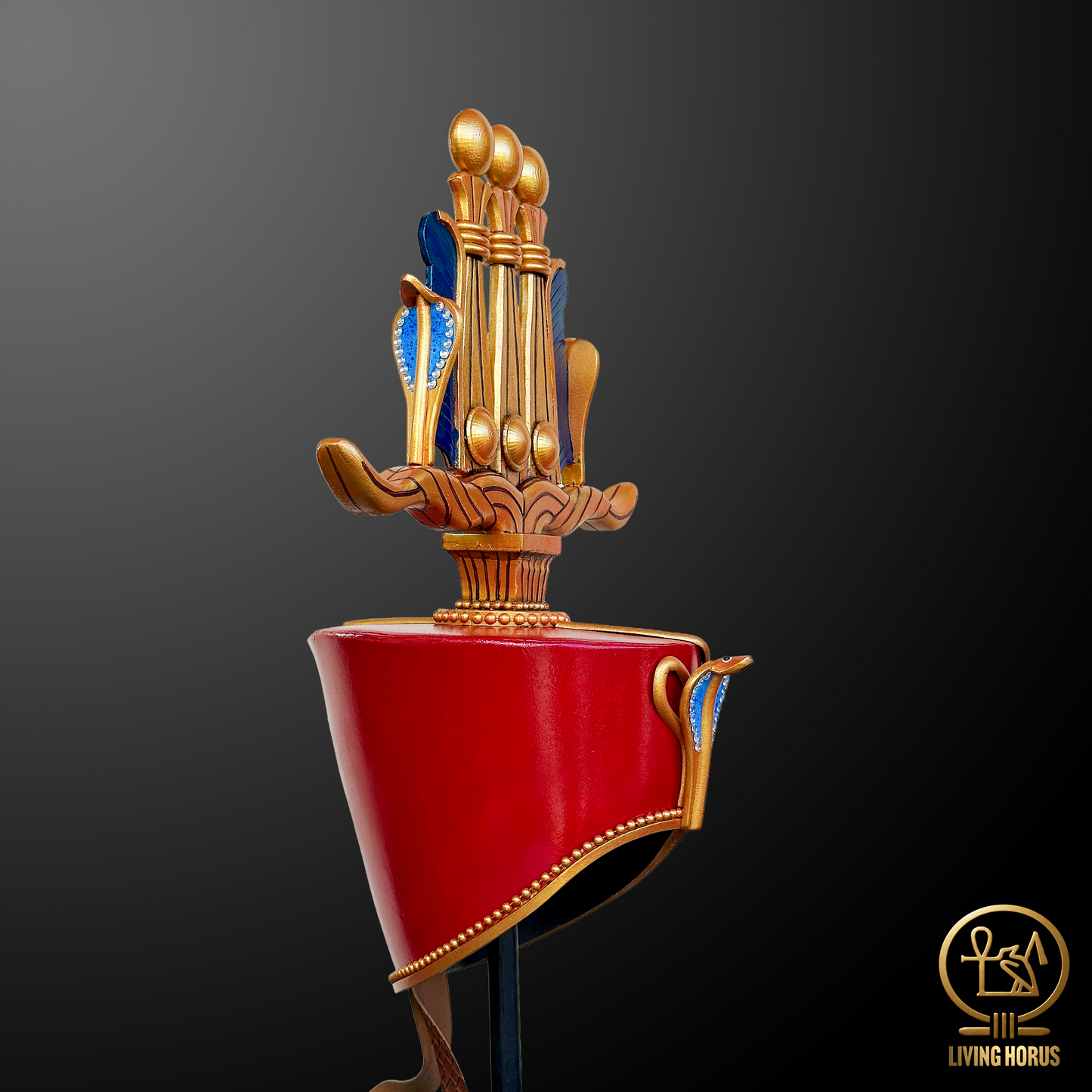 Ancient Egyptian Pharaoh Ptolemy Hemhem Crown