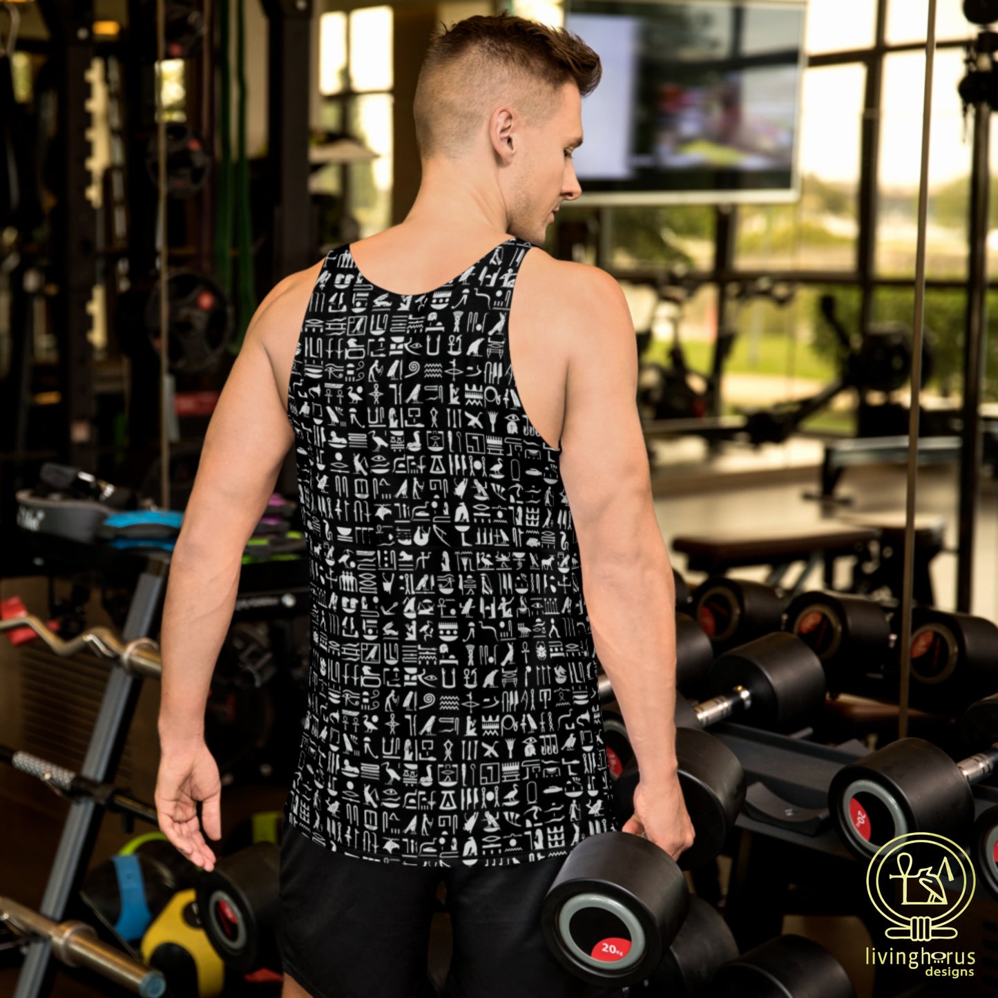 Black Egyptian Hieroglyph Tank Top