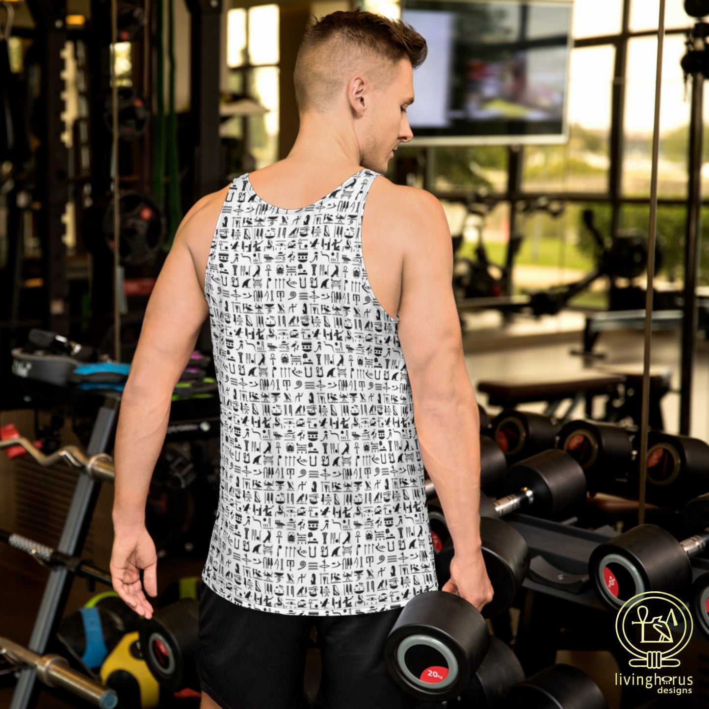 White Hieroglyph Tank Top