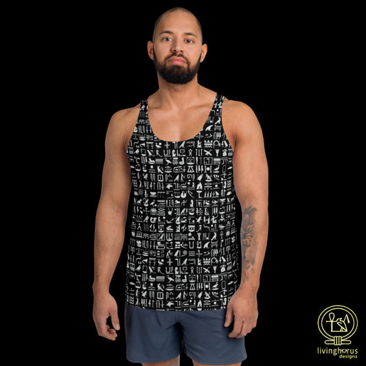 Black Egyptian Hieroglyph Tank Top