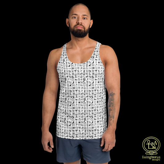 White Hieroglyph Tank Top