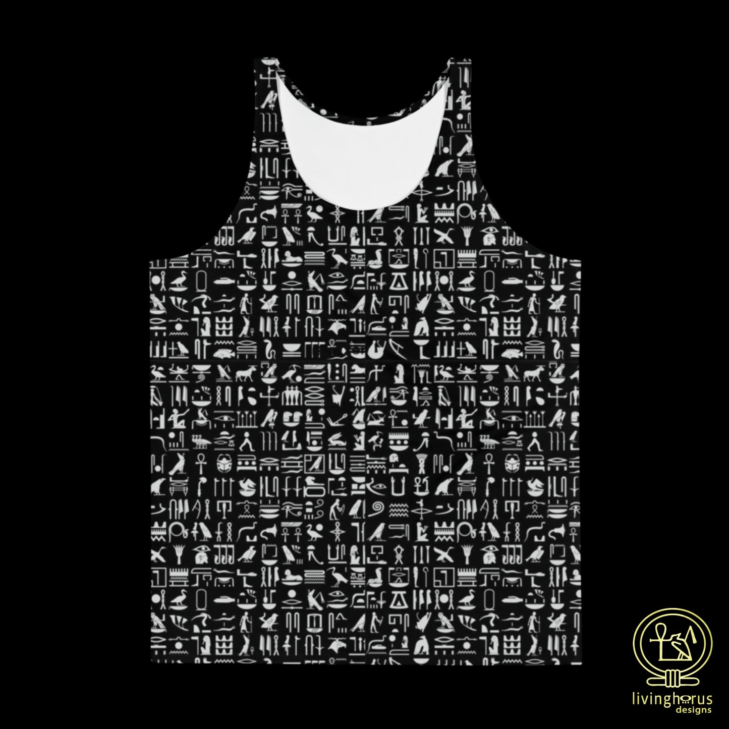 Black Egyptian Hieroglyph Tank Top