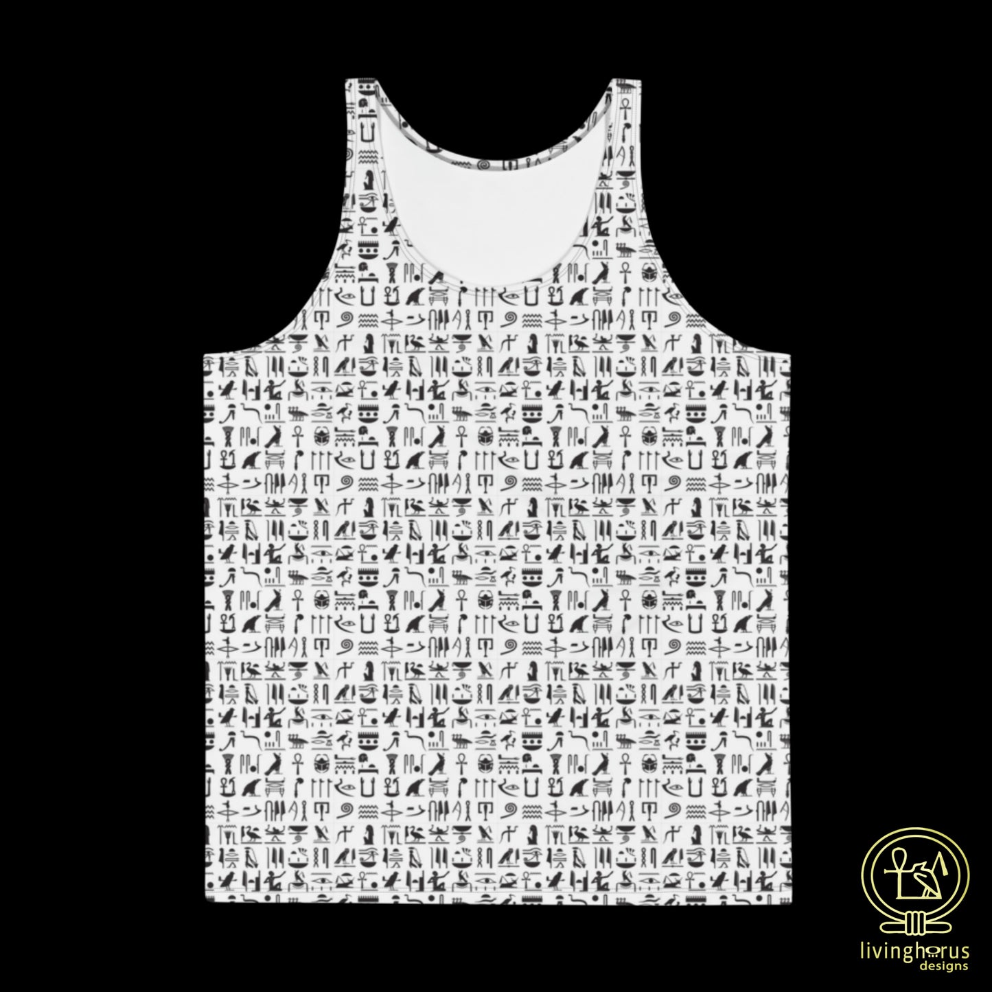 White Hieroglyph Tank Top