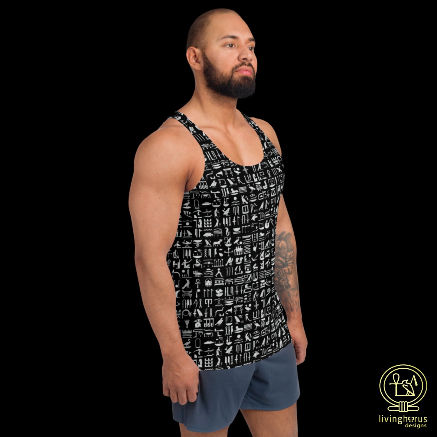 Black Egyptian Hieroglyph Tank Top