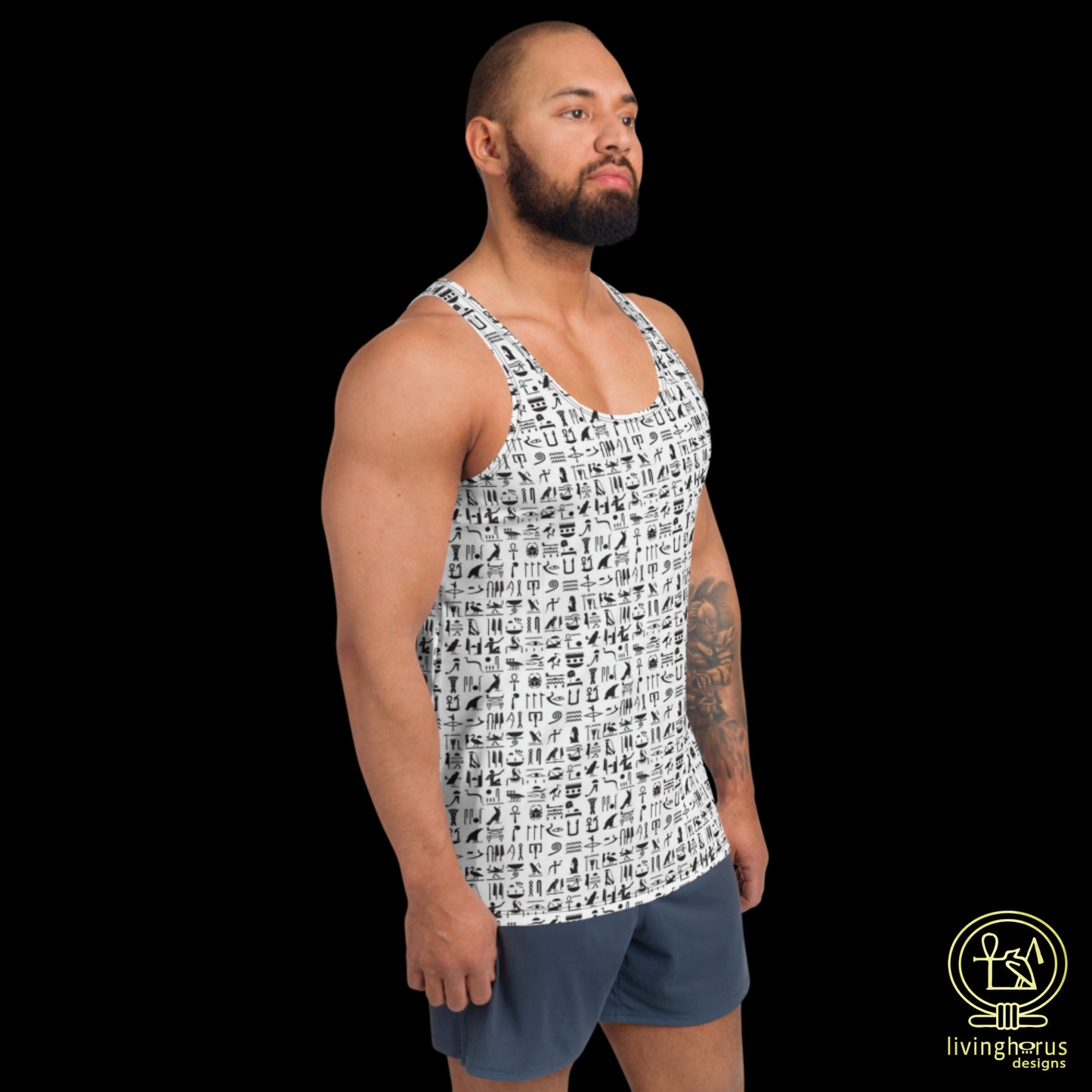 White Hieroglyph Tank Top