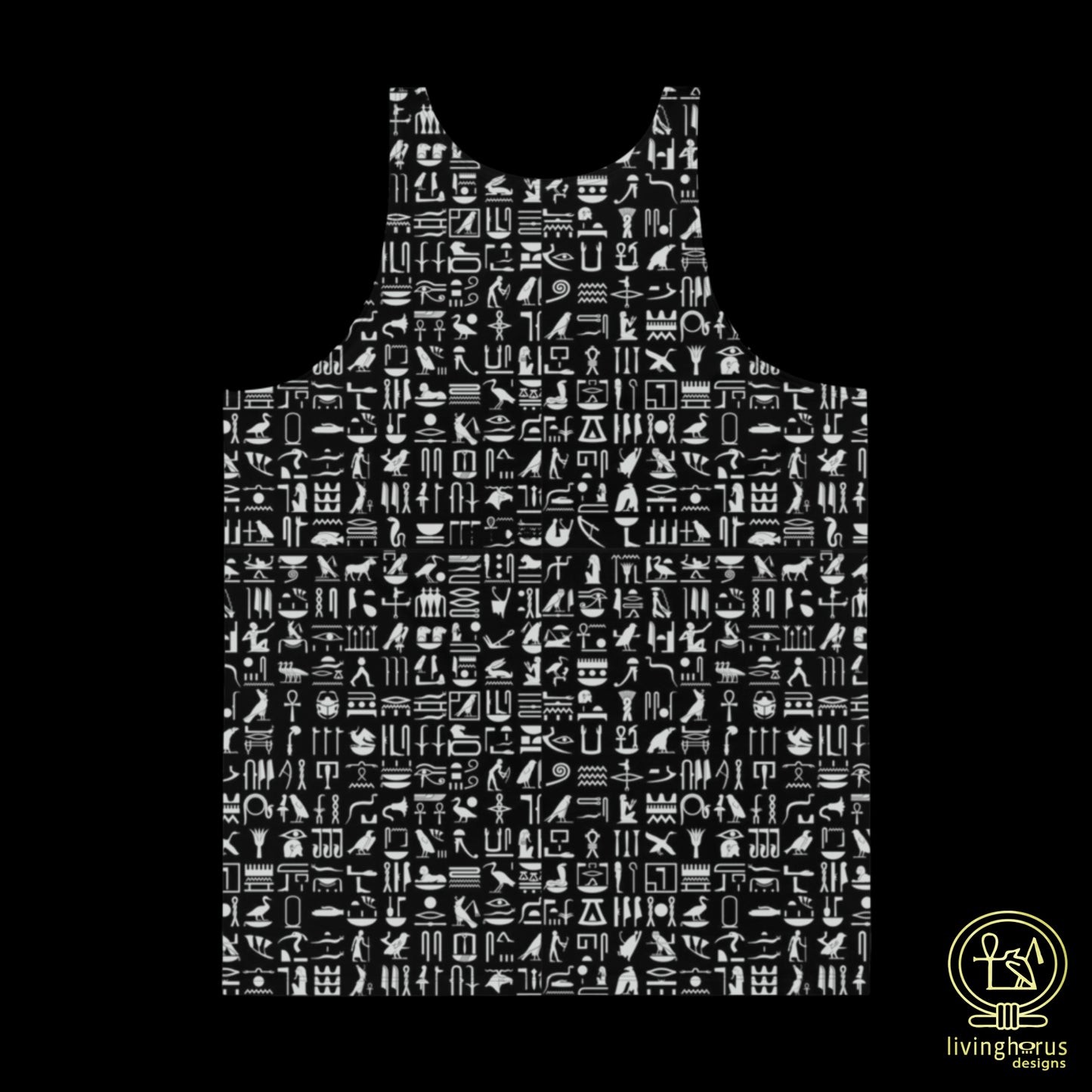 Black Egyptian Hieroglyph Tank Top