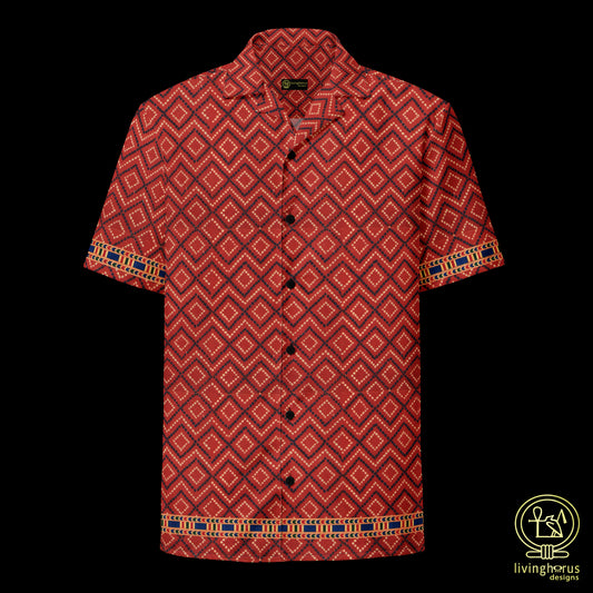 Egyptian Terracotta Hawaiian Shirt