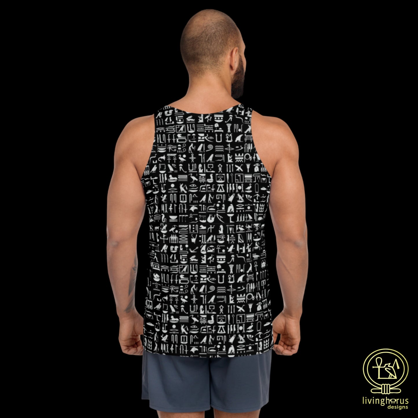 Black Egyptian Hieroglyph Tank Top