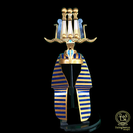 Ancient Egyptian Pharaoh Tutankhamun Hemhem Crown, King Tut