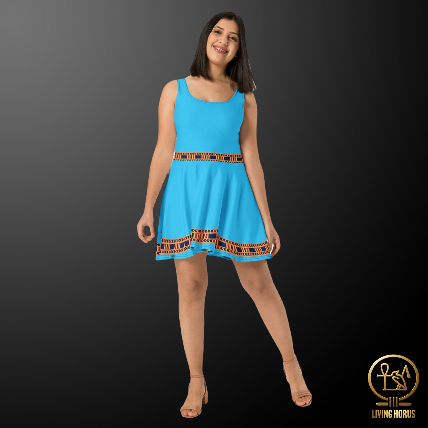 Skater Dress - Egyptian Sky Blue