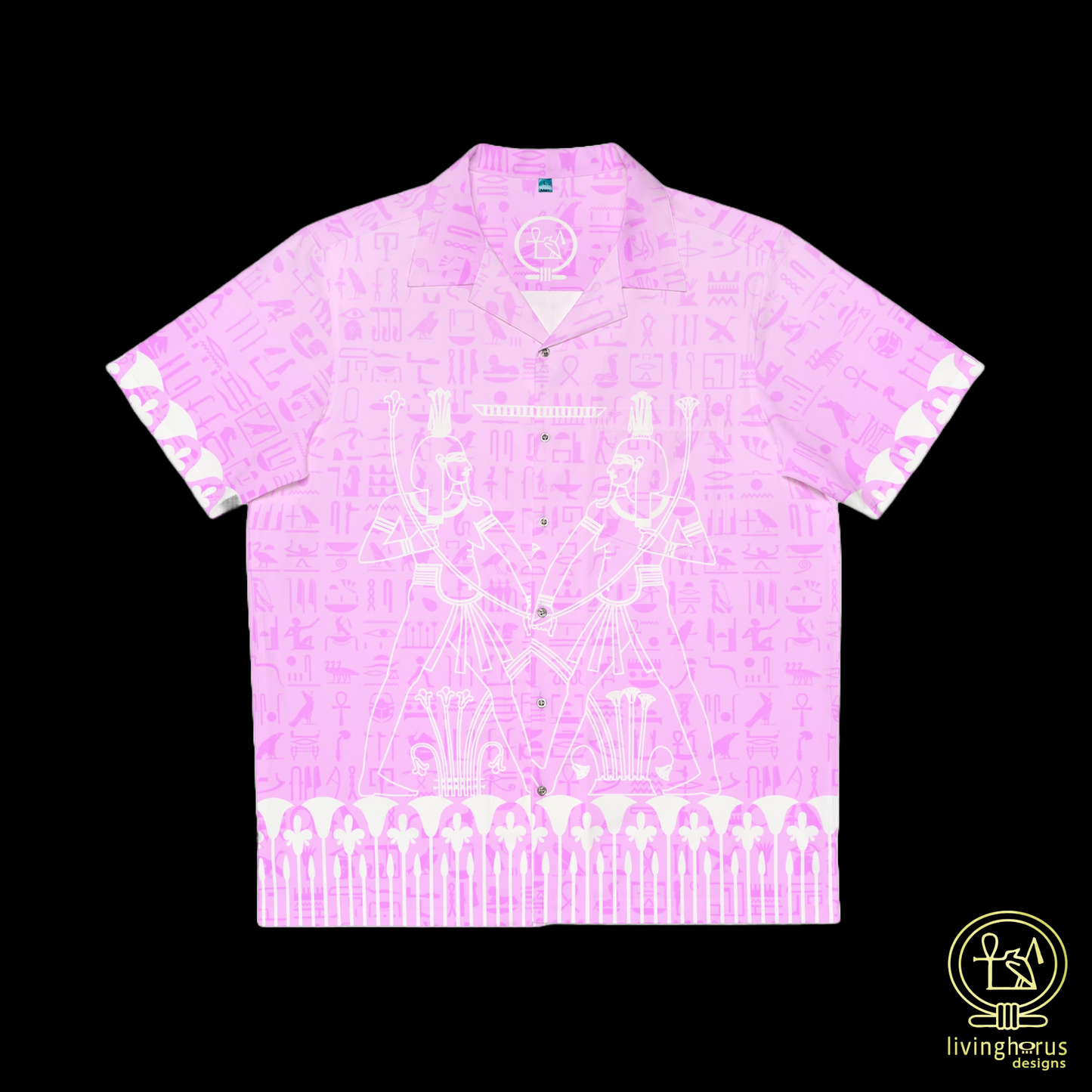 Egyptian Nile God Hapi Hawaiian Shirt - Pink