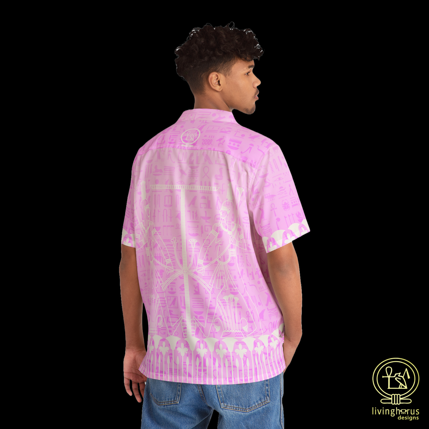 Egyptian Nile God Hapi Hawaiian Shirt - Pink