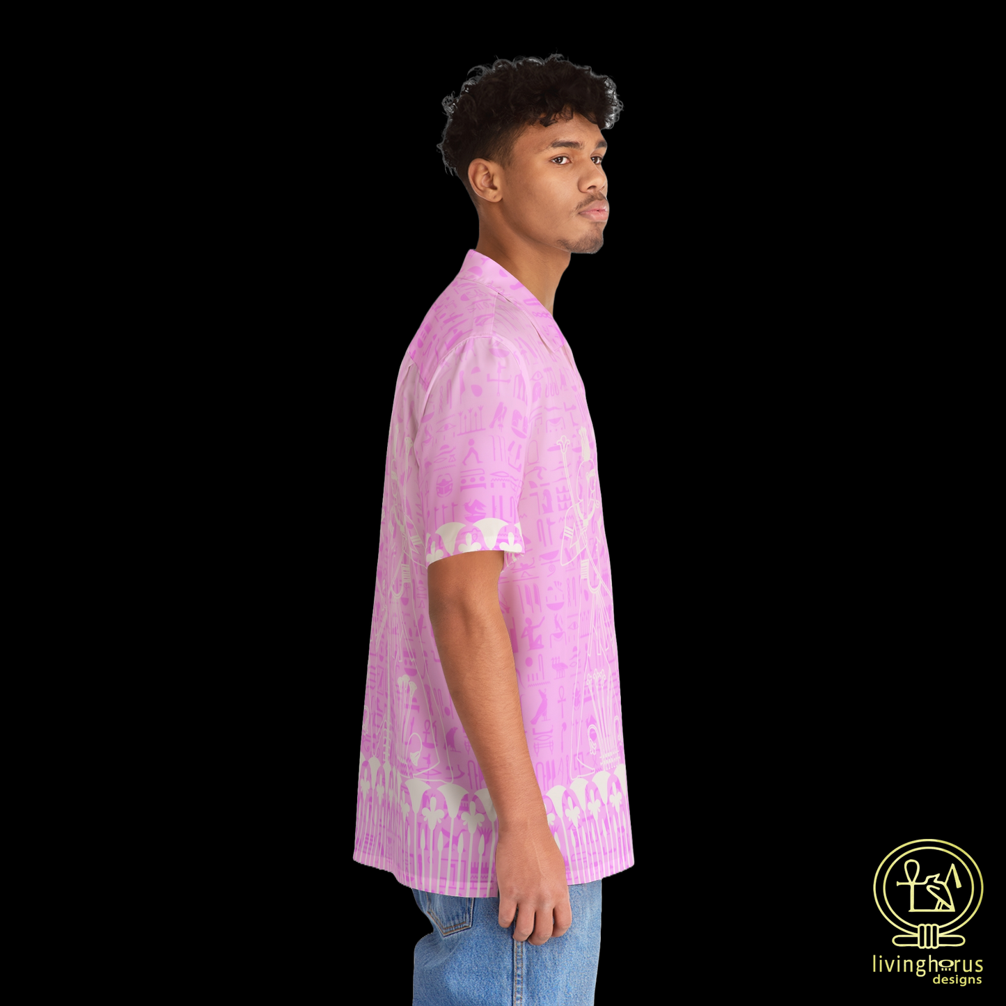 Egyptian Nile God Hapi Hawaiian Shirt - Pink