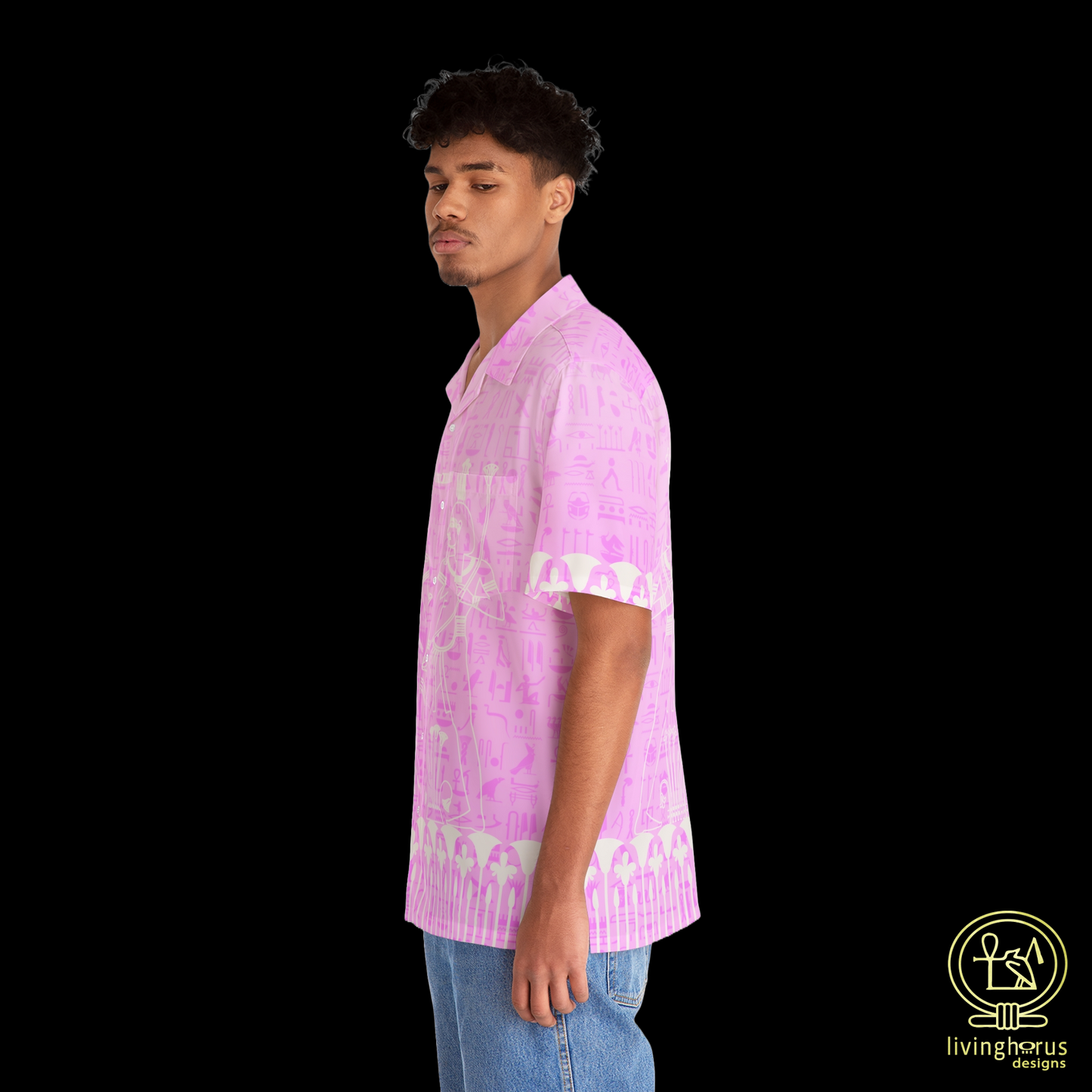 Egyptian Nile God Hapi Hawaiian Shirt - Pink