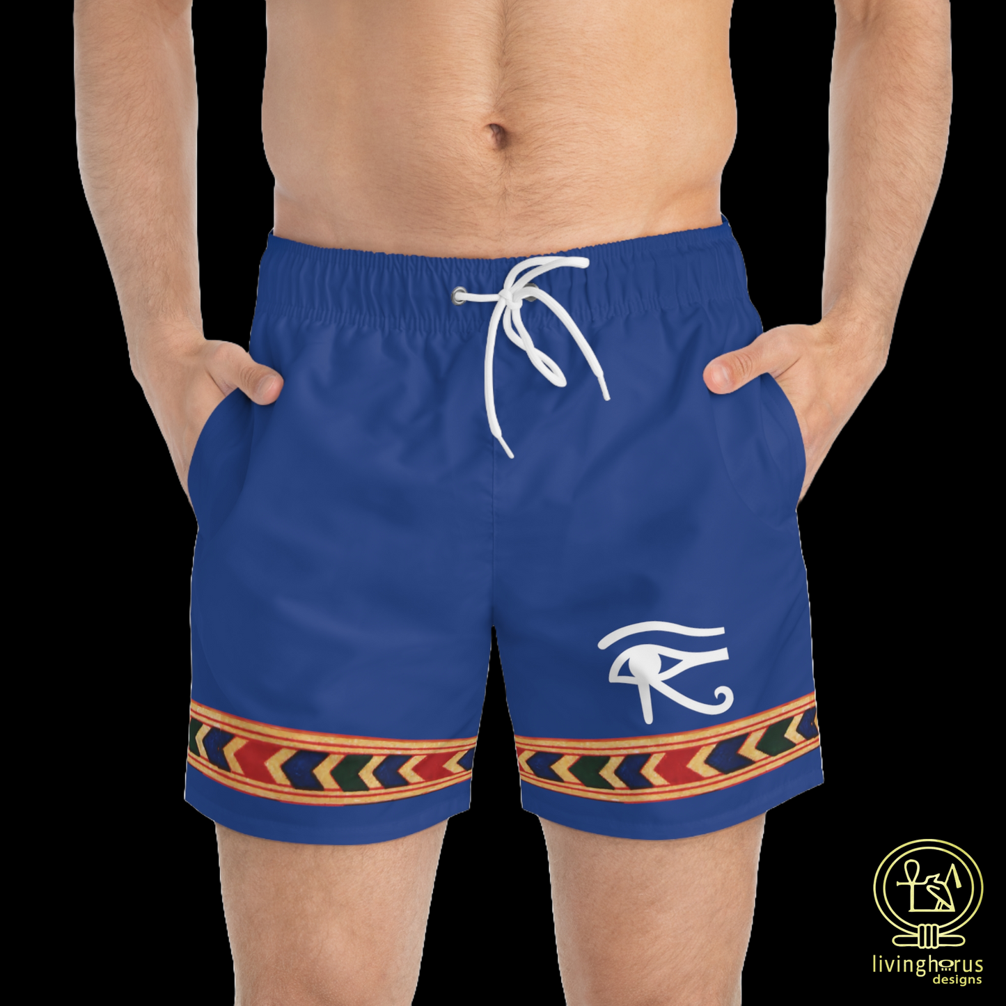 Eye of Horus Swim Trunks - Lapis