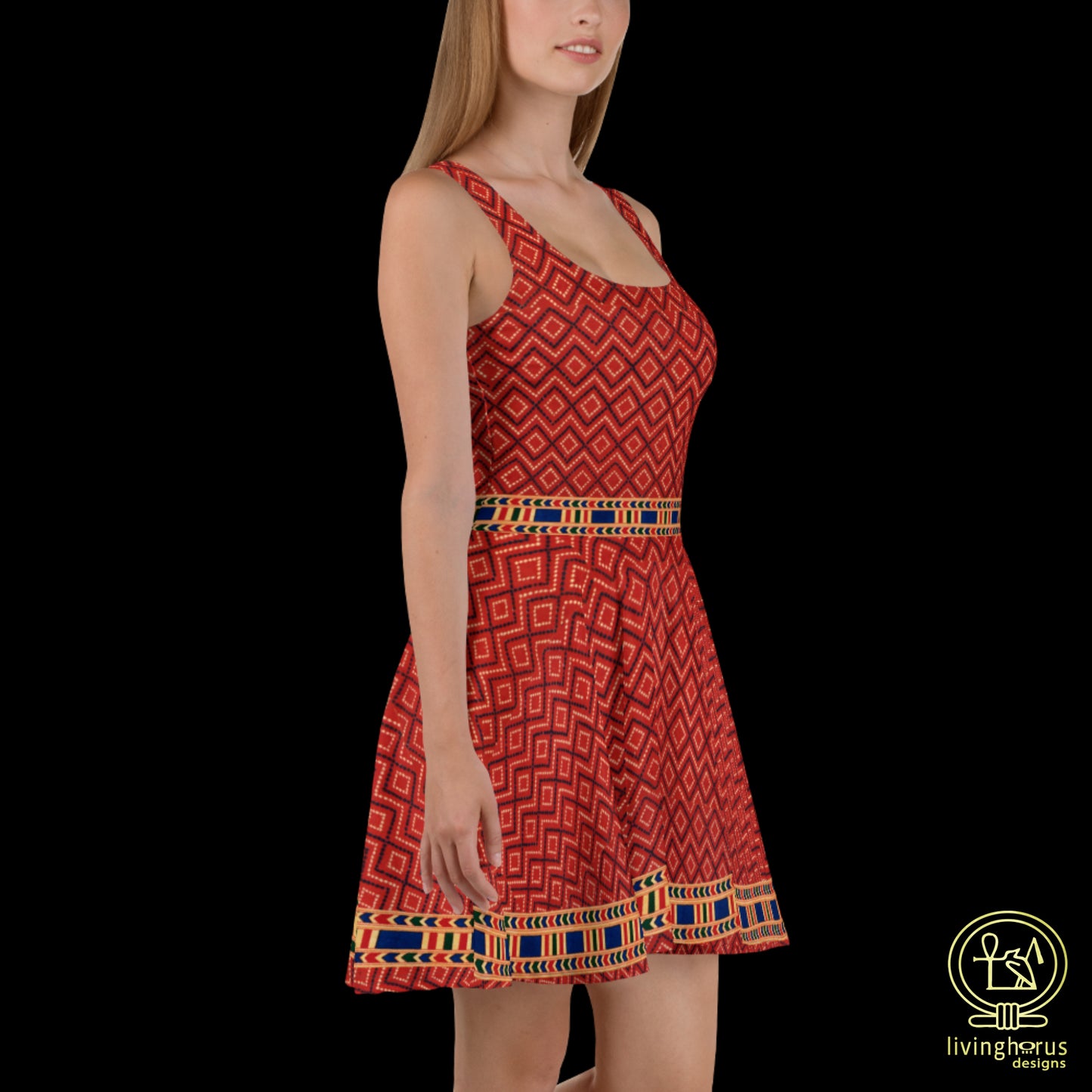 Skater Dress - Terracotta Print