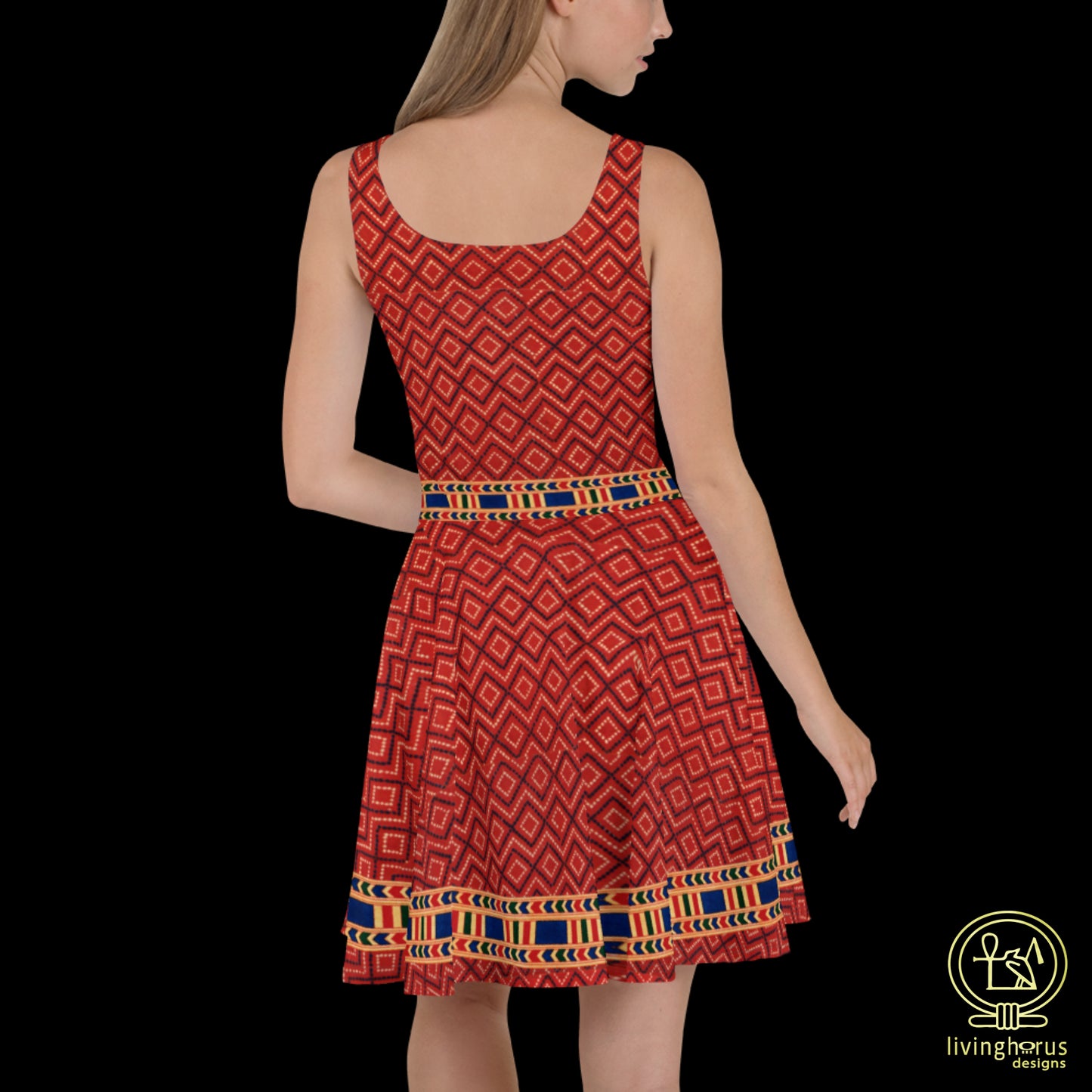 Skater Dress - Terracotta Print