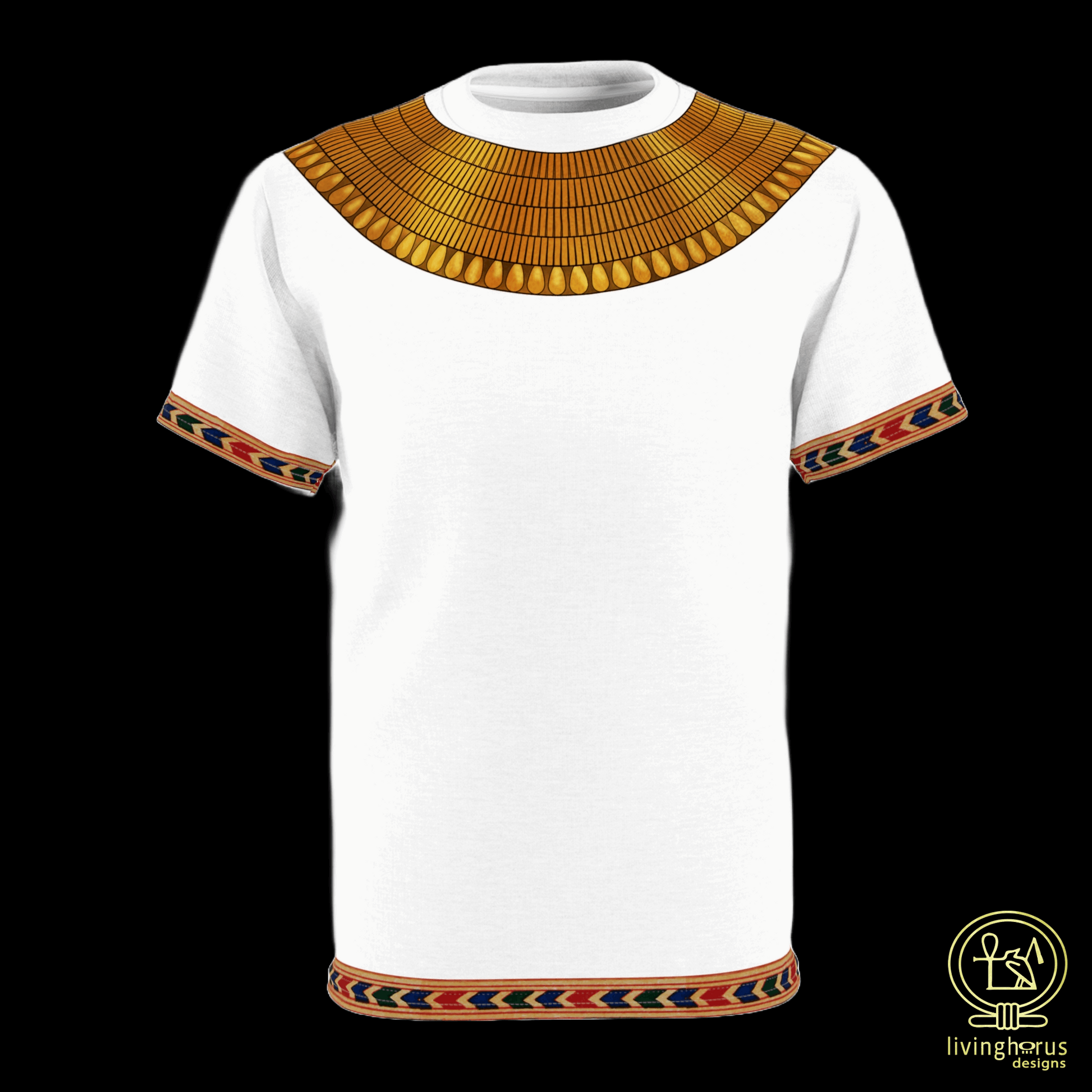 Ancient Egyptian Golden Collar Unisex T-shirt, White