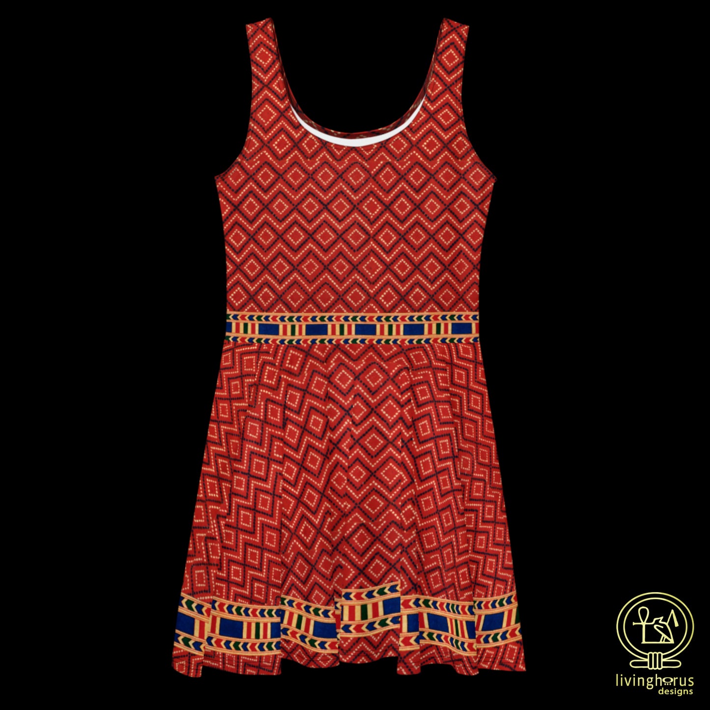 Skater Dress - Terracotta Print