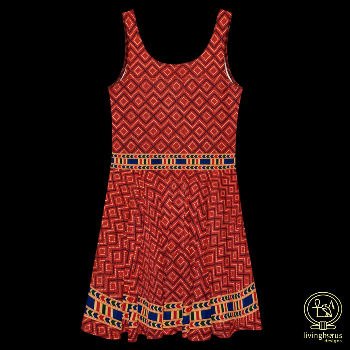 Skater Dress - Terracotta Print