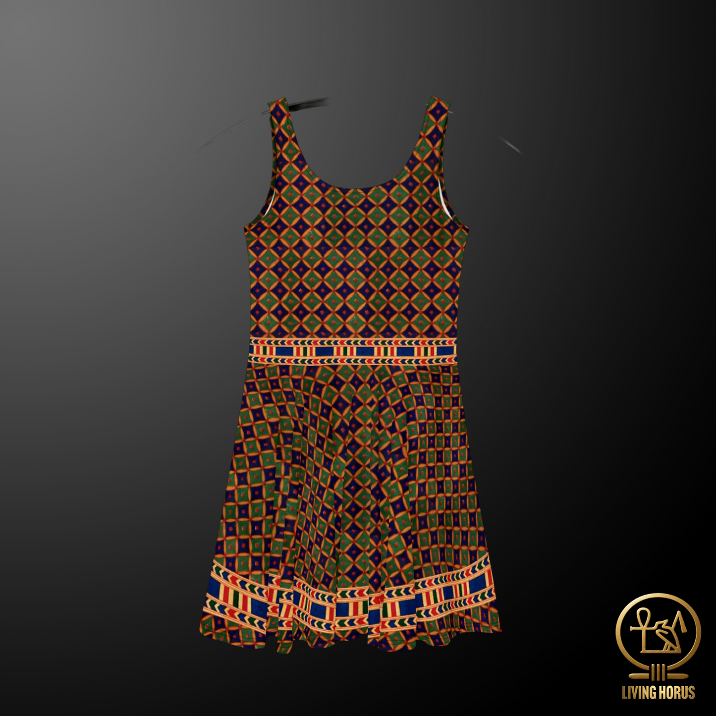 Skater Dress - Egyptian Diamond Pattern