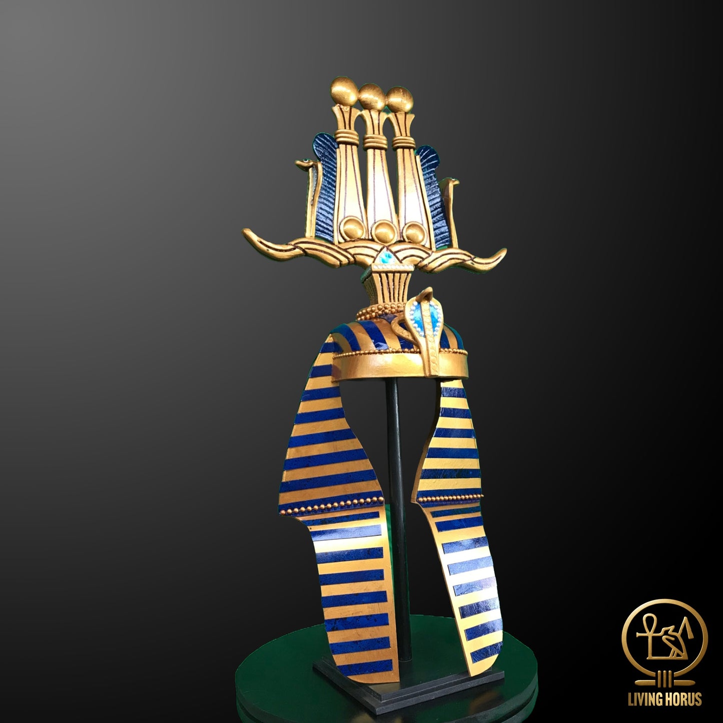 Ancient Egyptian Pharaoh Tutankhamun Hemhem Crown, King Tut