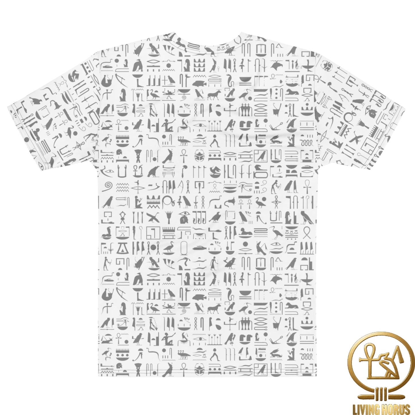 White Hiero Men’s cotton crew neck t-shirt