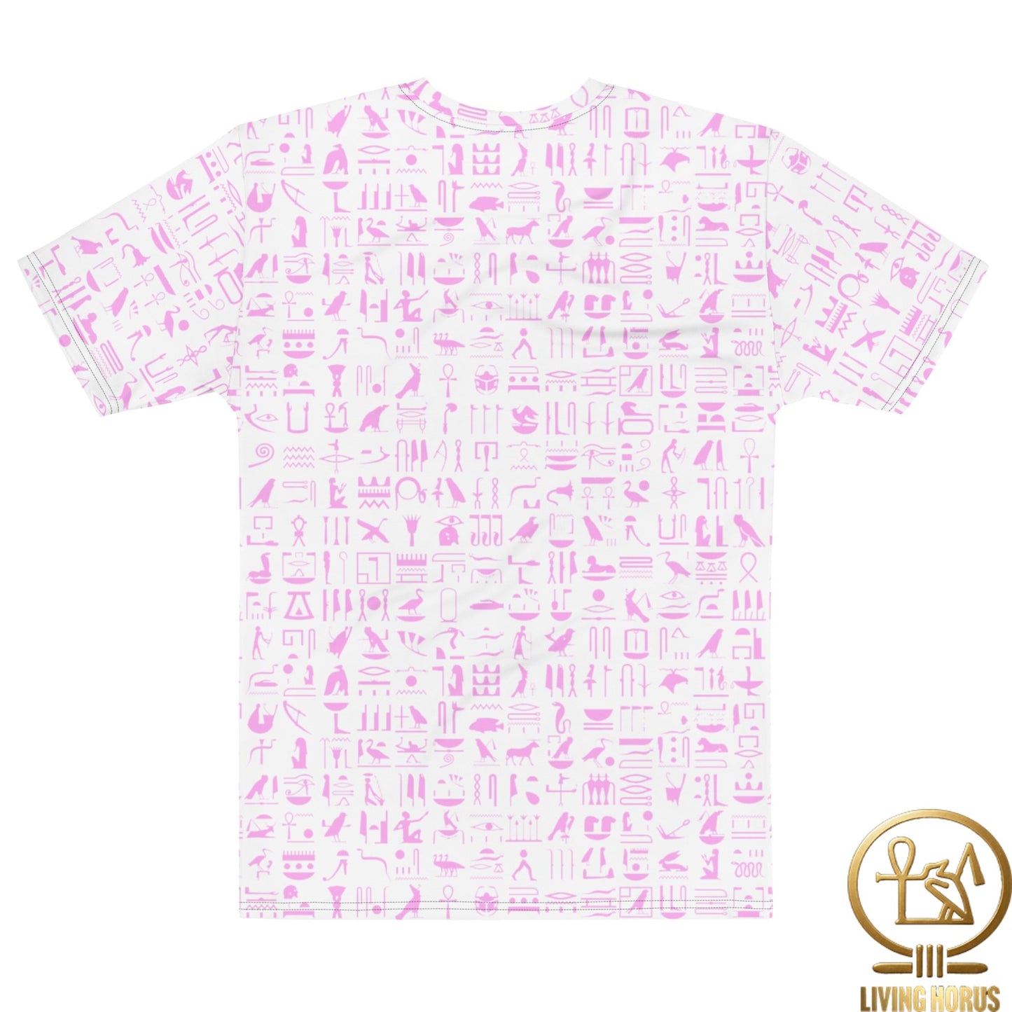 Pink/WhiteMen’s cotton crew neck t-shirt