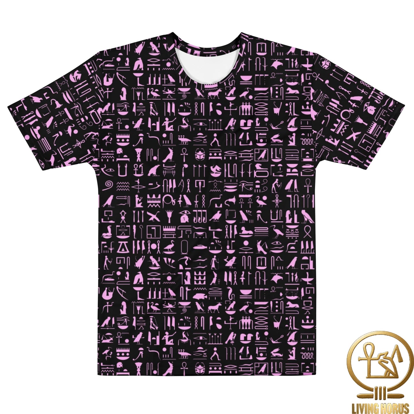 Pink/Black Hiero Men’s cotton crew neck t-shirt