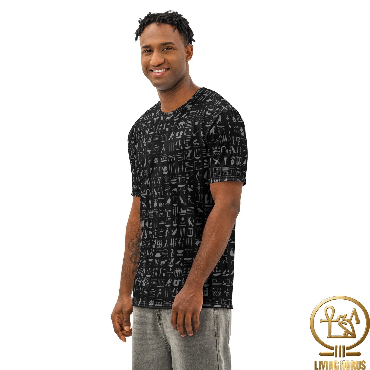 Black Hiero Men’s cotton crew neck t-shirt