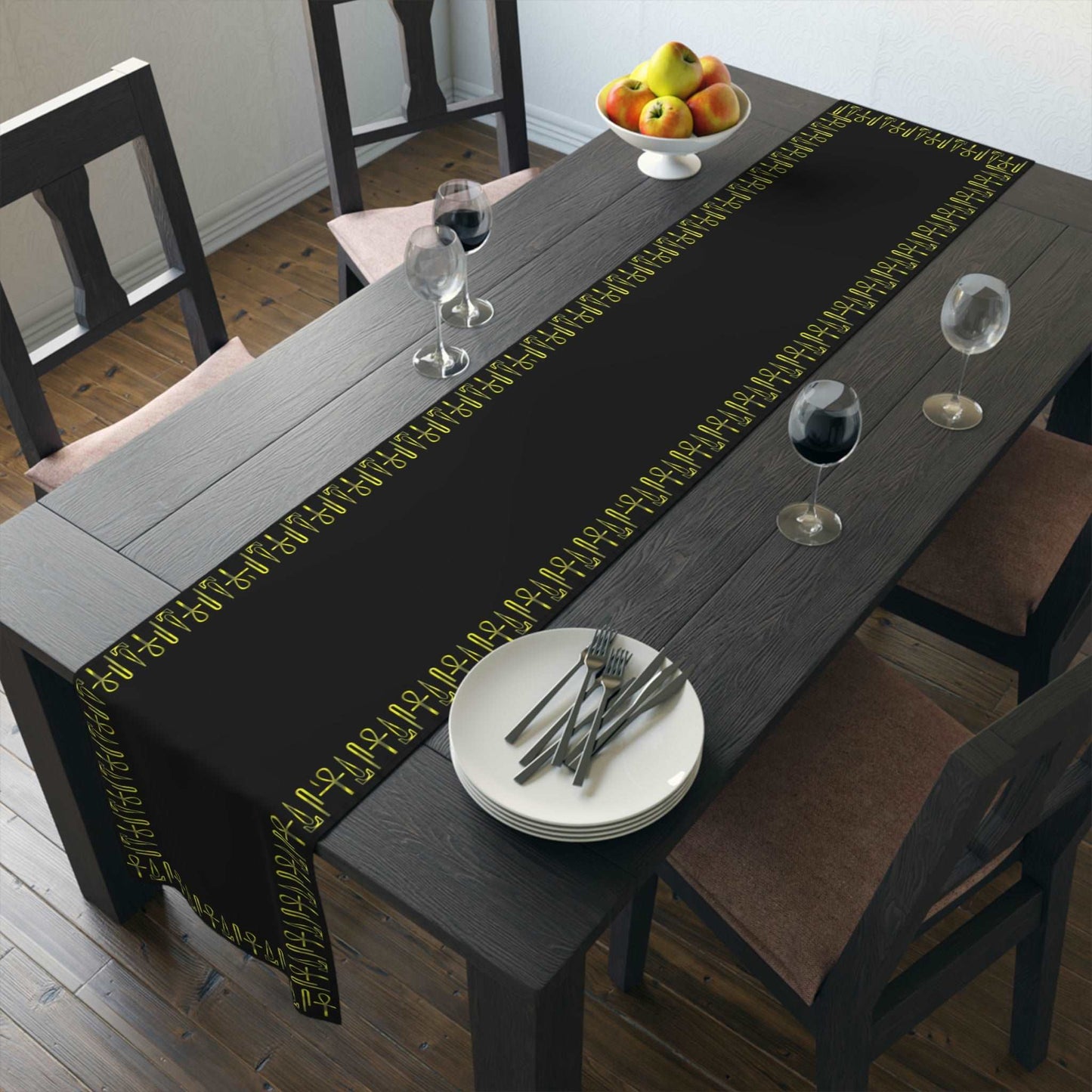 Ankh Udja Seneb Cotton Table Runner